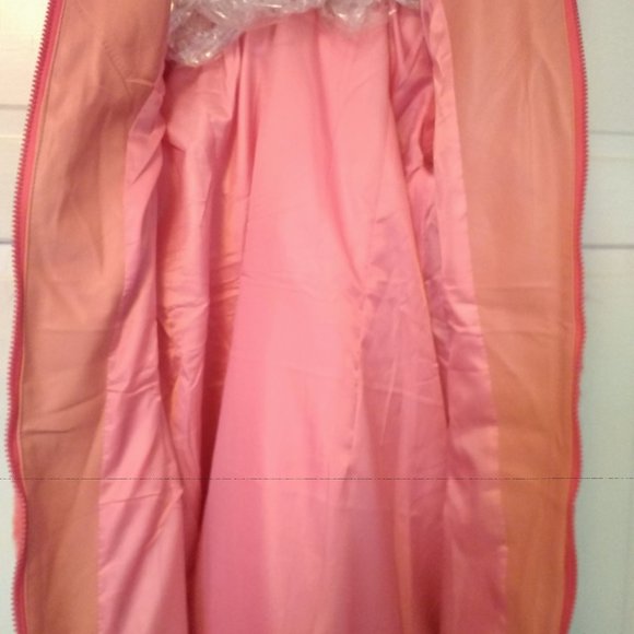 Vintage Austin Powers J&X Pink Long Shawl Faux Fur Hooded Sleeveless Jacket - Picture 7 of 9